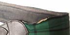 Scottish Regiment Belt Vintage British Tartan Patterned Belt with defects