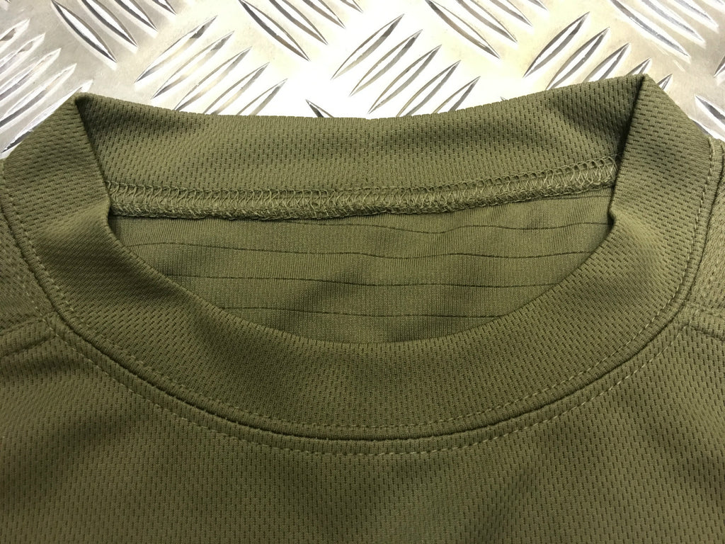British Mesh T-Shirt Anti Static Self Wicking Army Green / Olive - Used