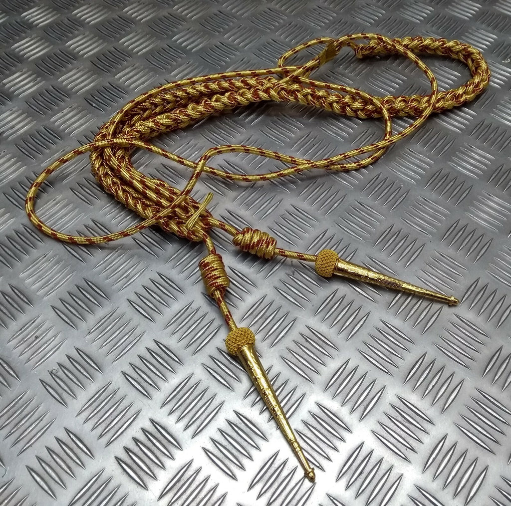 Aiguillette No4 For Officers Red Fleck Gold Ceremonial & Parade Issue