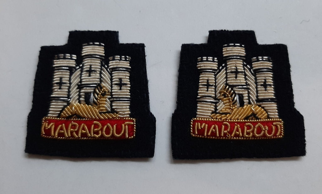 Devonshire & Dorset British Army Hand Embroidered Insignia Mess Kit Patches