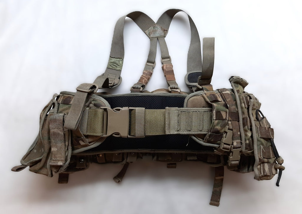 Airborne Army Webbing MTP British Assault Camo Belt Yoke & Assorted Pouches (10)