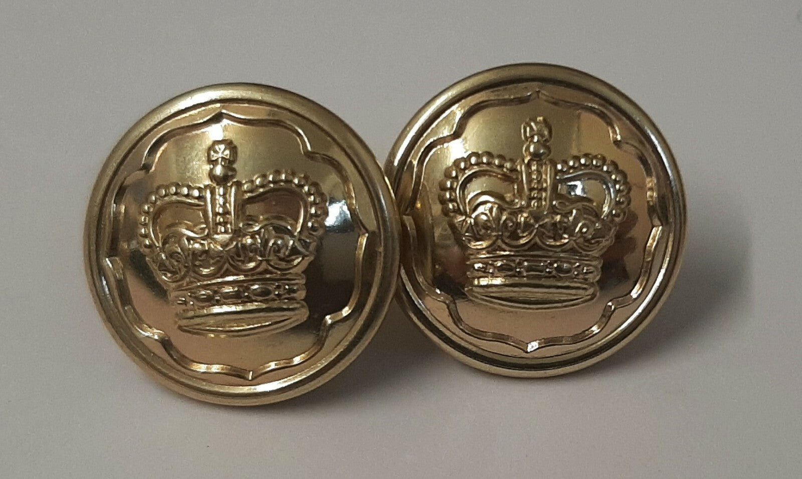 Genuine British Issue Royal Crown And Border Buttons 3 Pairs ASBT294