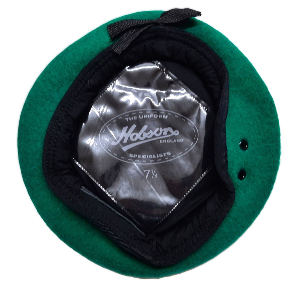 Hobson Beret Light Green With Petersham Rim 100% Wool No Badge 7 1/2