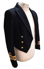Lt Com Jacket Mess No7 British Naval Ofc with Cuff Curls Buttons 98cm