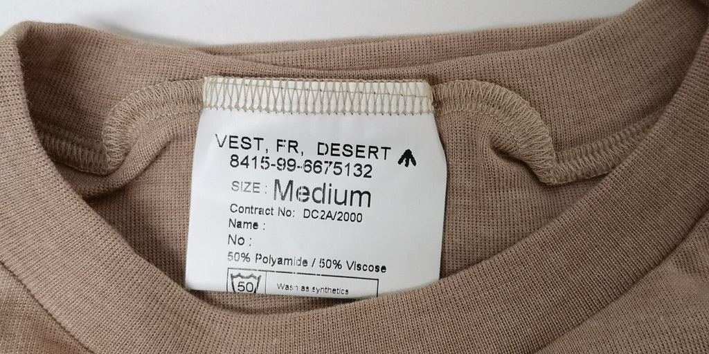 British Desert Beige / Sand Long Sleeve FR Vest Top Size Medium
