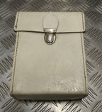 Genuine Vintage DDR NVA East German White Leather Boxed Utility Pouch