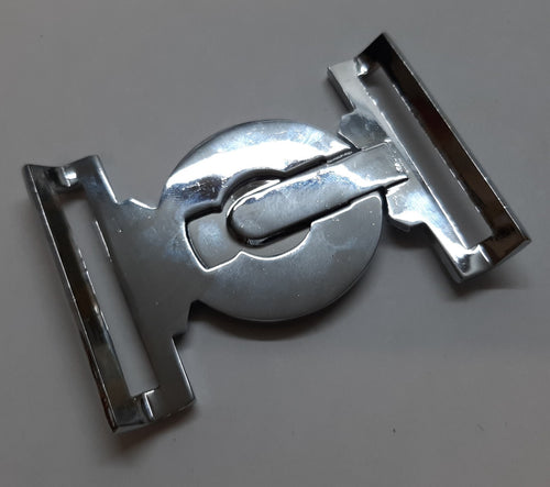Abu Dhabi Buckle UAE Chrome Insignia Belt Locket Clasp Made in England 52mm