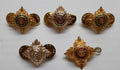 Army Rank Stars British Bath Pips Officer X5 With Fittings