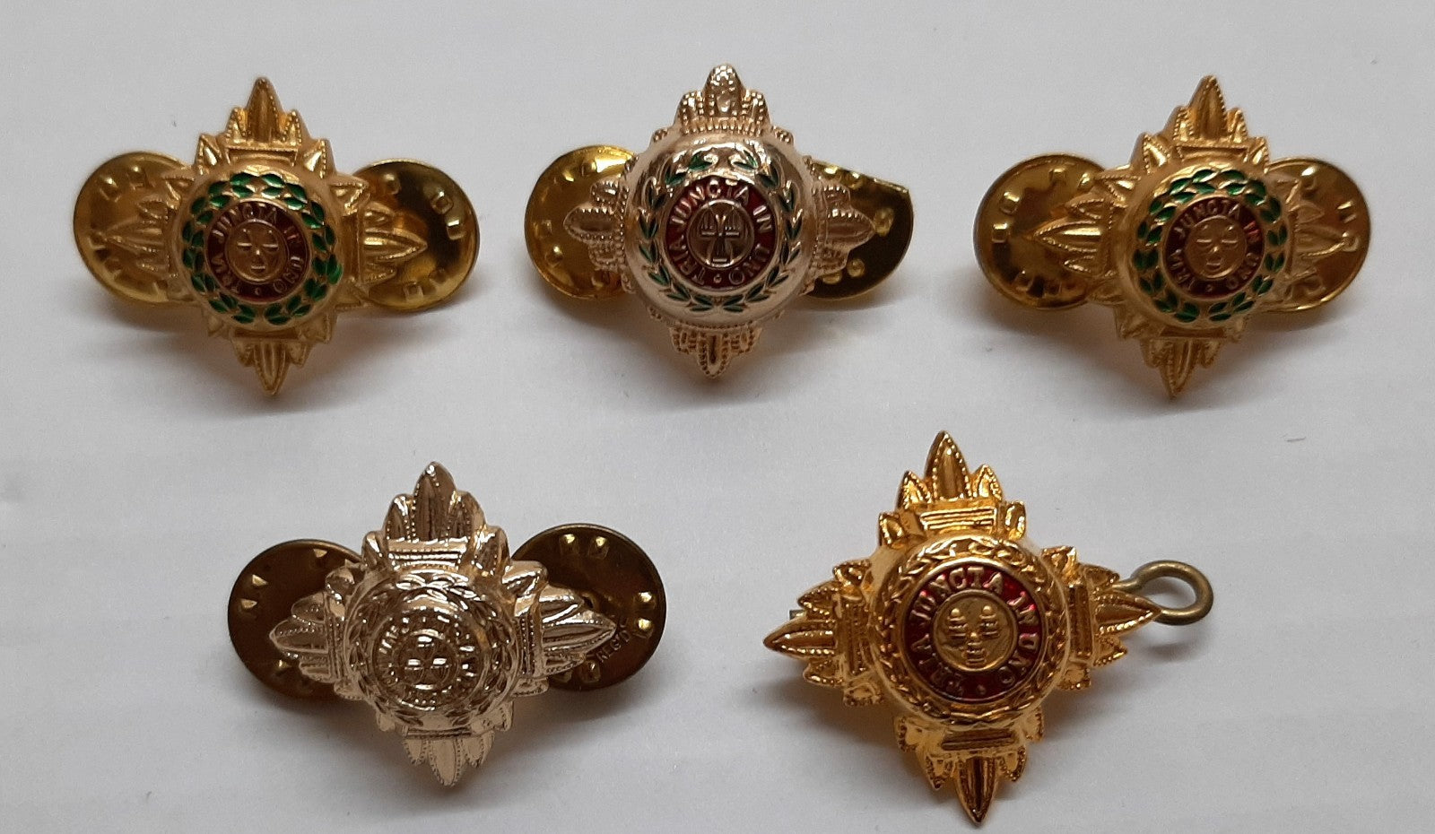 Army Rank Stars British Bath Pips Officer X5 With Fittings