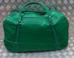 Vintage 70s Holdall Carry All EX Large Vinyl Discharge Green British Surplus
