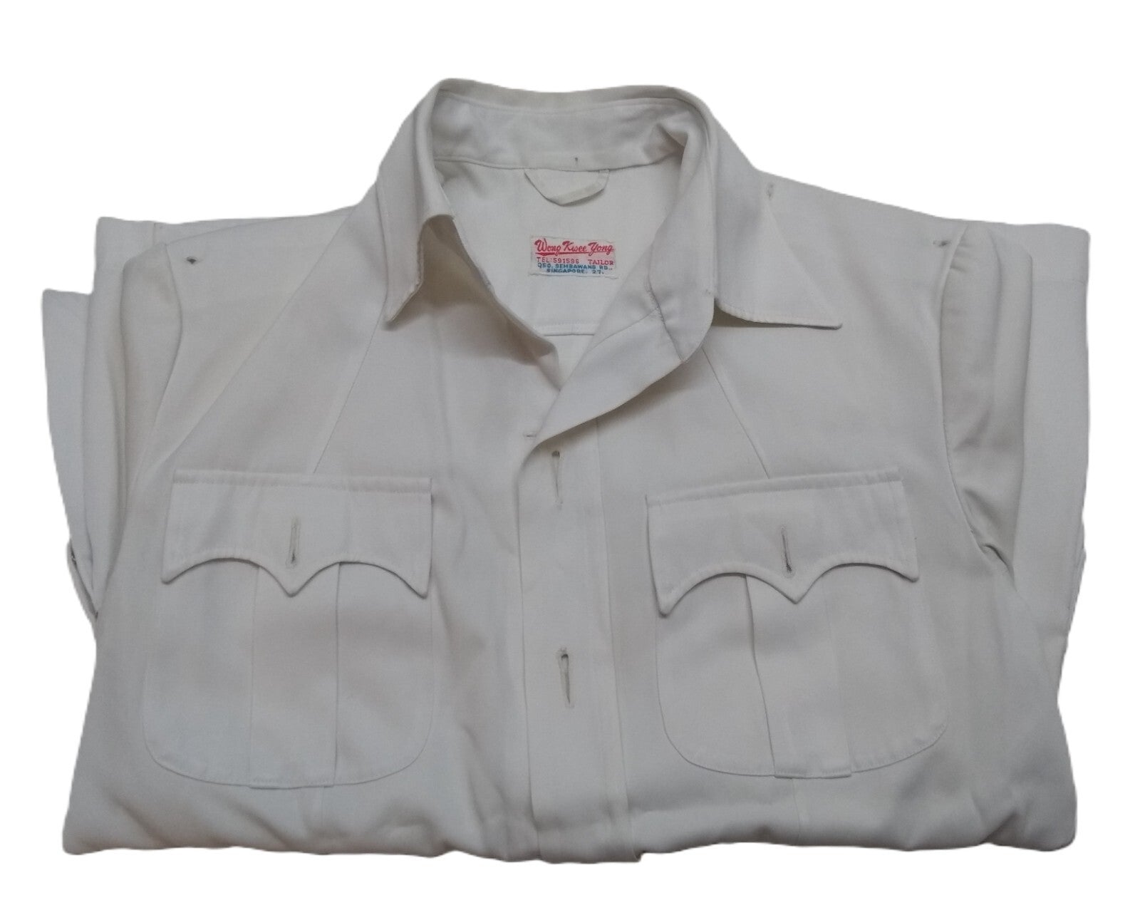 Vintage Bush Jacket Man's British Naval RN Ofc Dress Wong Kwee Yong