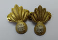 Royal Gibraltar Regiment Service Dress Collar Badges Genuine British Army Gim260