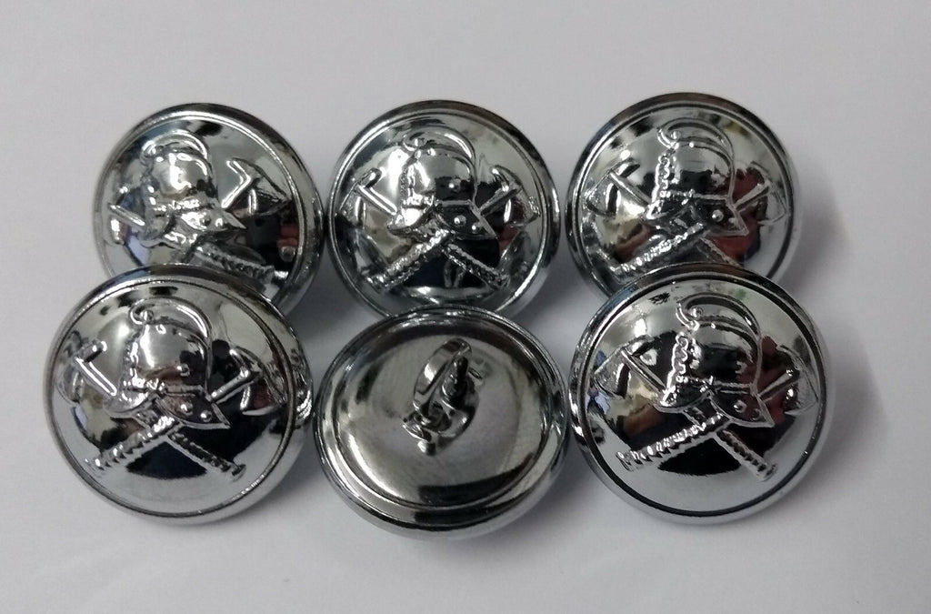 British Made Service Uniform Dress Silver Buttons X 6 NEW