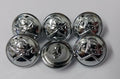 British Made Service Uniform Dress Silver Buttons X 6 NEW