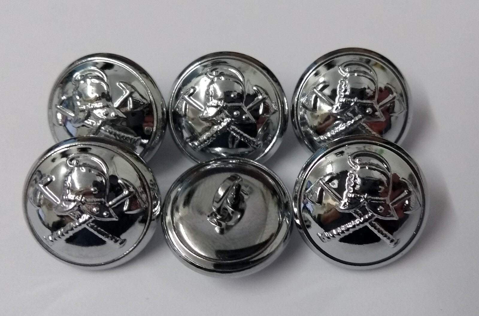 British Made Service Uniform Dress Silver Buttons X 6 NEW