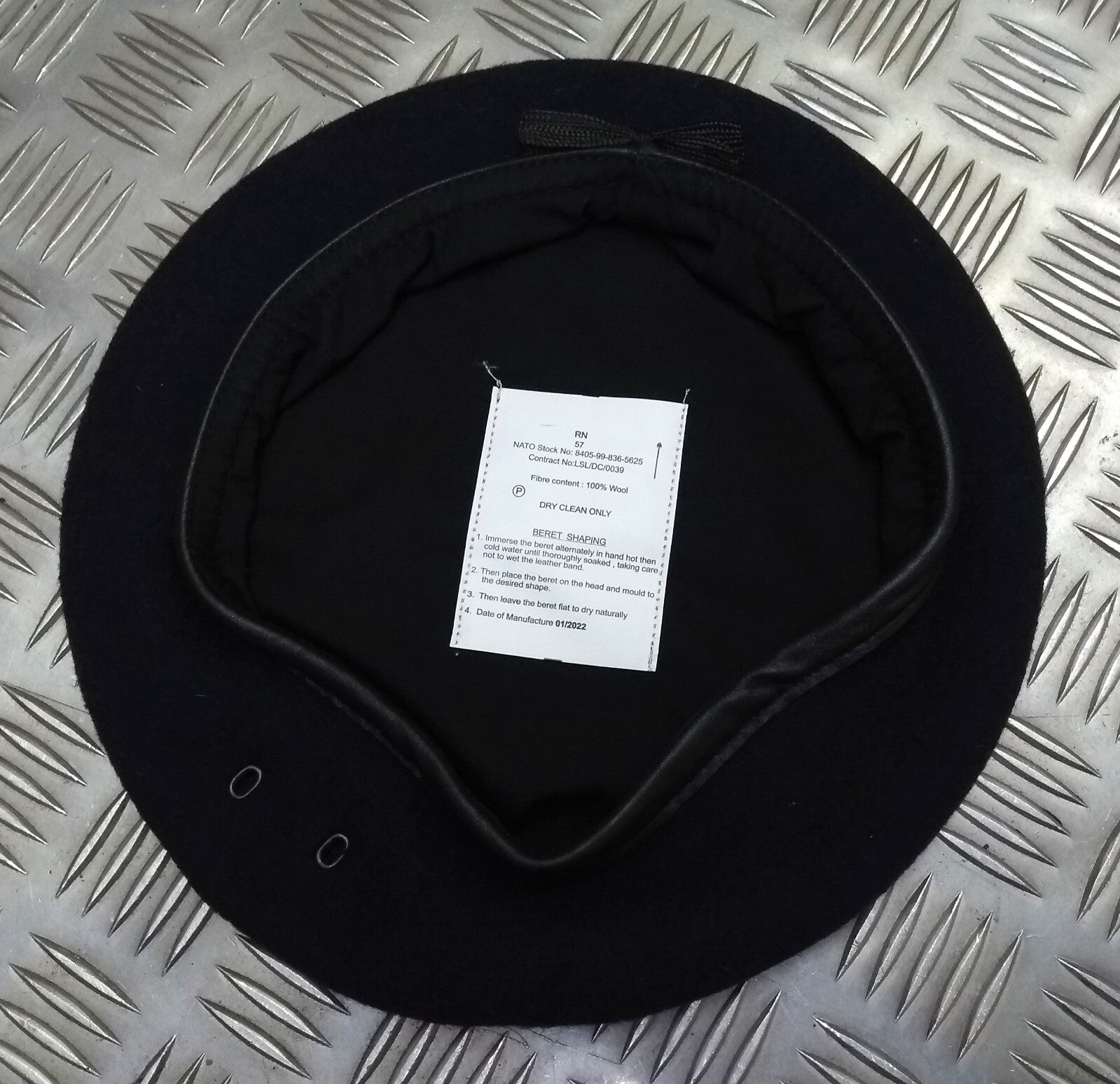 RN Navy Beret Wool Knitted British Naval Royal Blue 62cm New