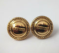 Genuine Gold Looped Back Officers Rope Edged 15mm Buttons V1476 X2