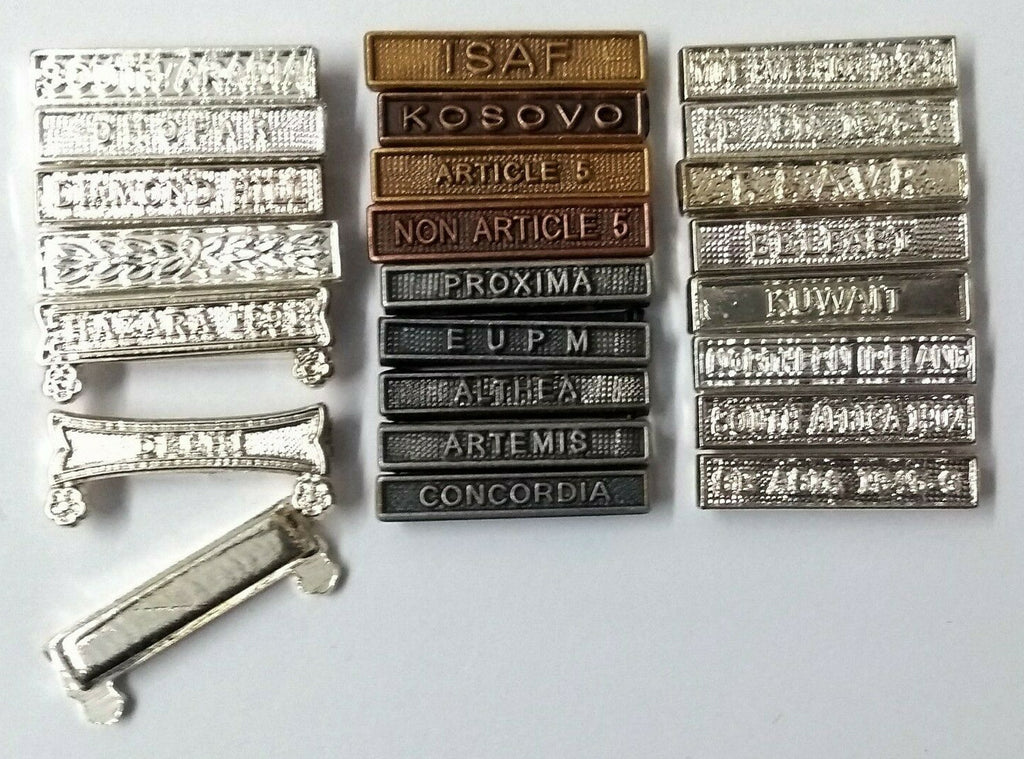 Miniature Medal Clasps Ribbon Bar Assorted Campaigns/Awards British
