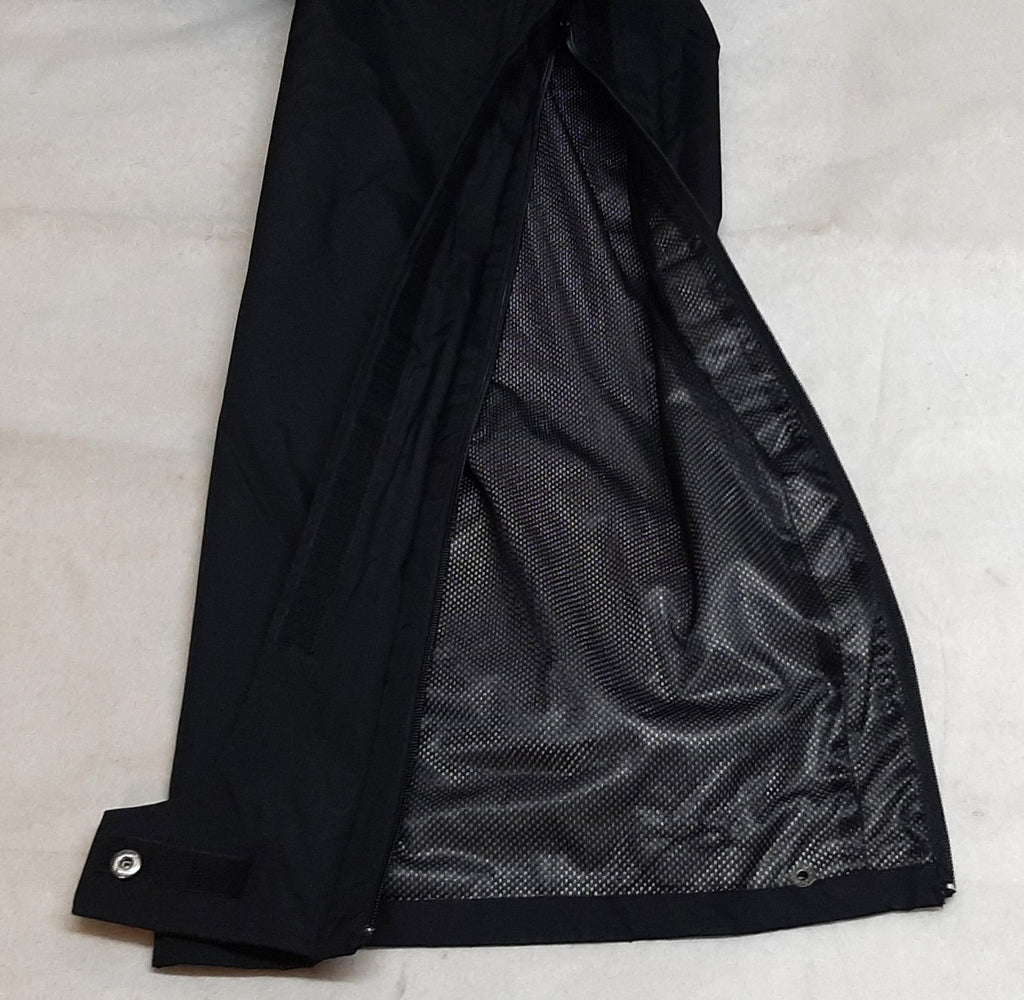 Black Waterproof Trousers Rip Stop Material Mesh Lining Elasticated Waist  34"