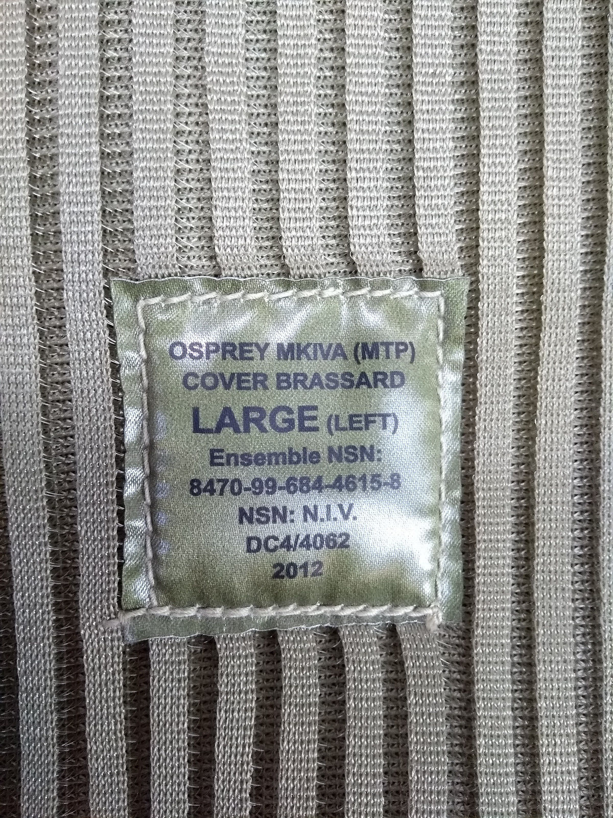MTP Cover Brassard Osprey British Issue MKIVA Size Large Left side only - NEW
