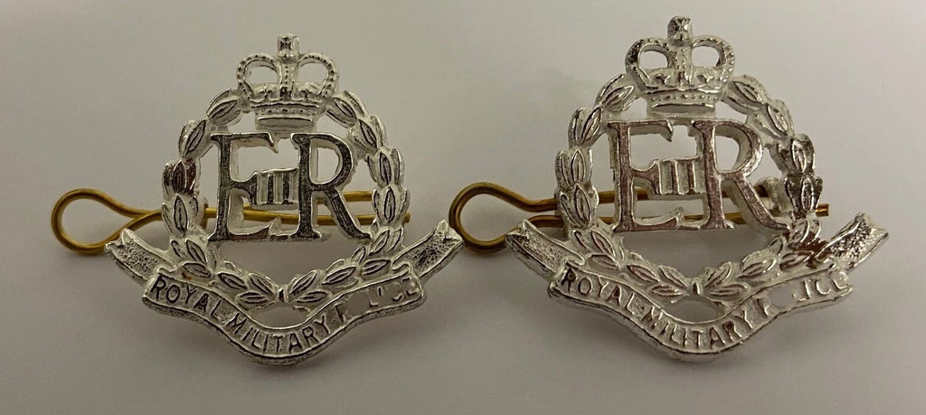 Collar Badges RMP Army Style OFC Officer Silver