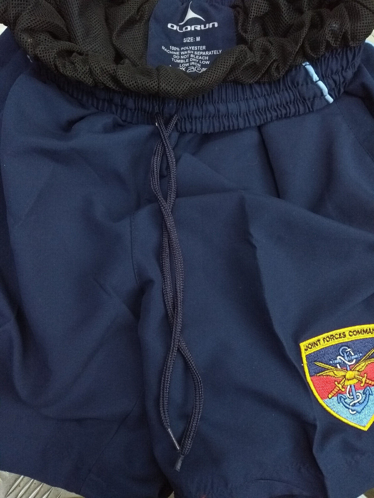 Olorun Blue Red Polyester Drawstring Short JFC Joint Forces Command Patch Badge