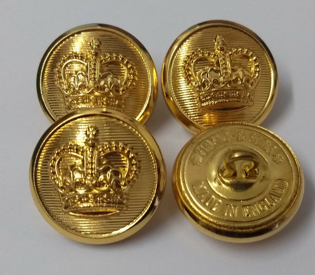Royal Crown Buttons British Issue 36L With Lined Background X25 ASBT239
