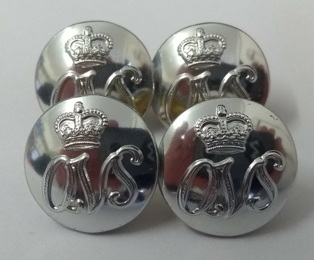 Genuine British Queen Victoria School (QVS) Insignia Chrome Buttons 30L ASBT83