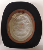 Black Homburg Churchill style Hat by Battesby (Diplomat) Size 58cm UK 7 1/4