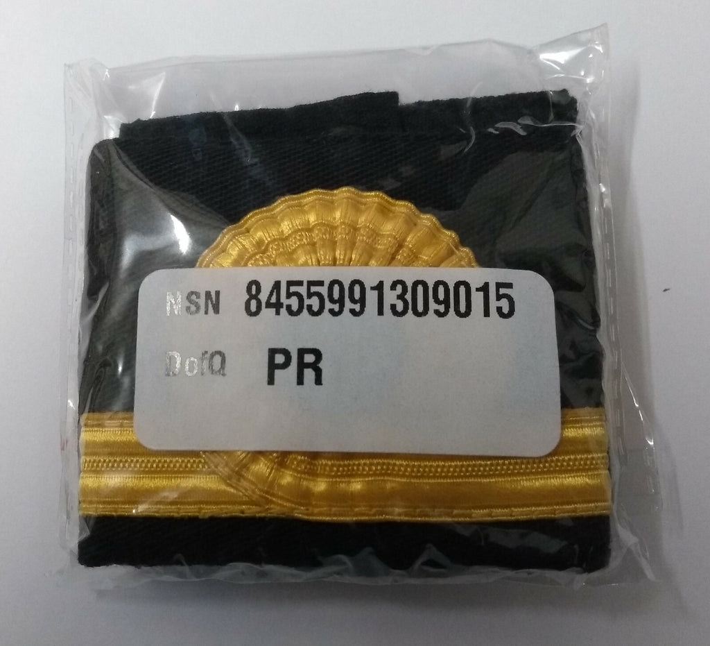 Genuine British Issue Royal Navy Sub Lieutenant Gold Lace Rank Slides RN