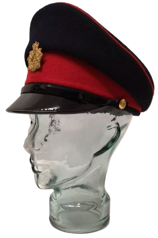 Corps of Army Music British Hat Badge Buttons & Chin Strap Set "Nulli Secundus"