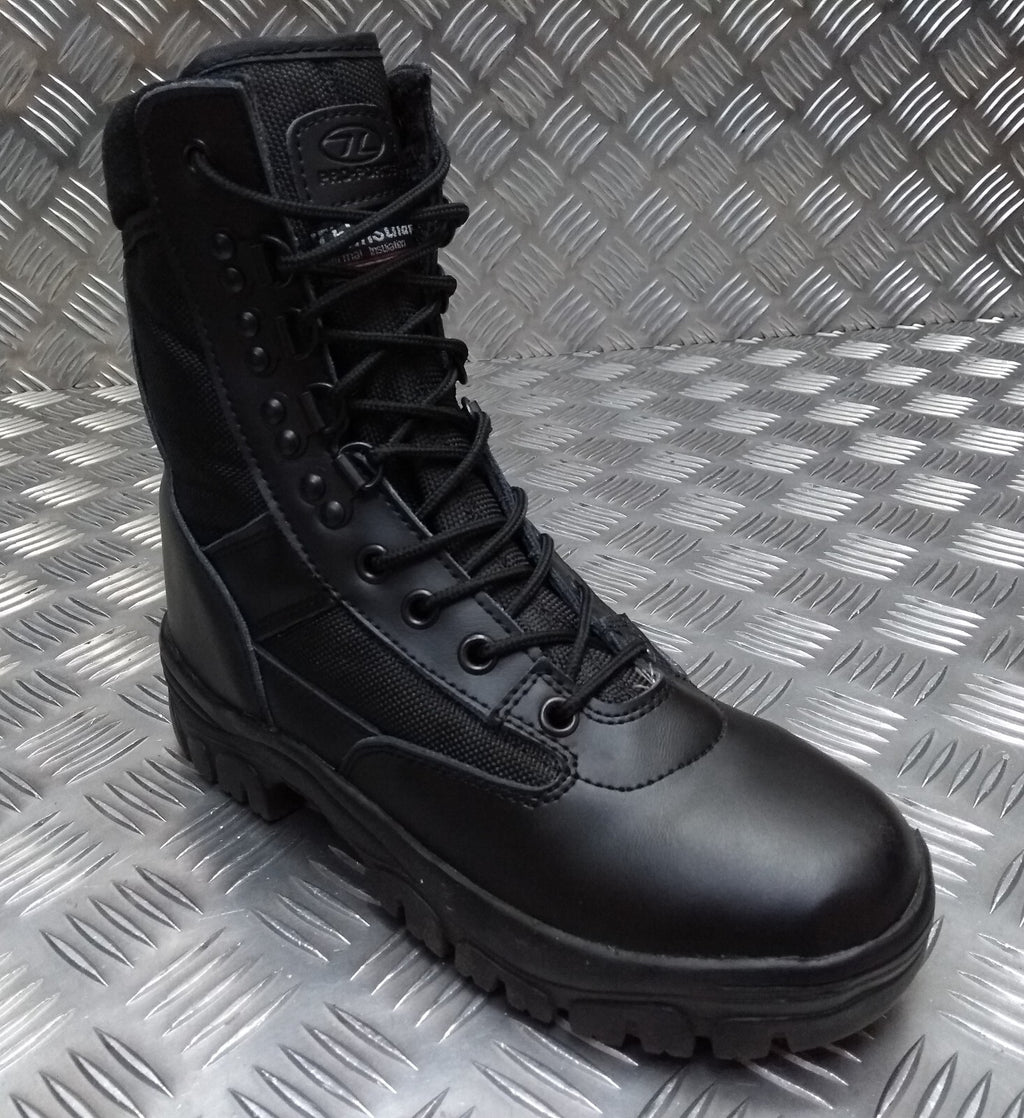 Lightweight Combat Boots With Shock Absorbing Anti Slip Soles Highlander UK4