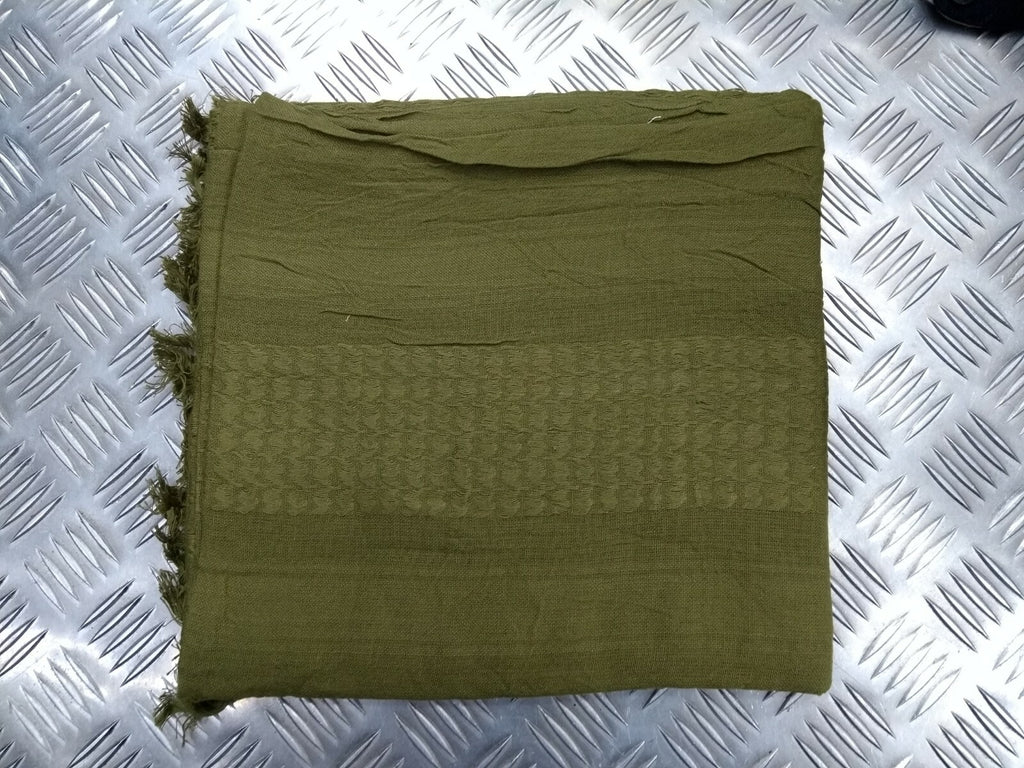 100% Cotton Shemagh / Arab Scarf / Pashmina / Wrap / Sarong. Green - NEW