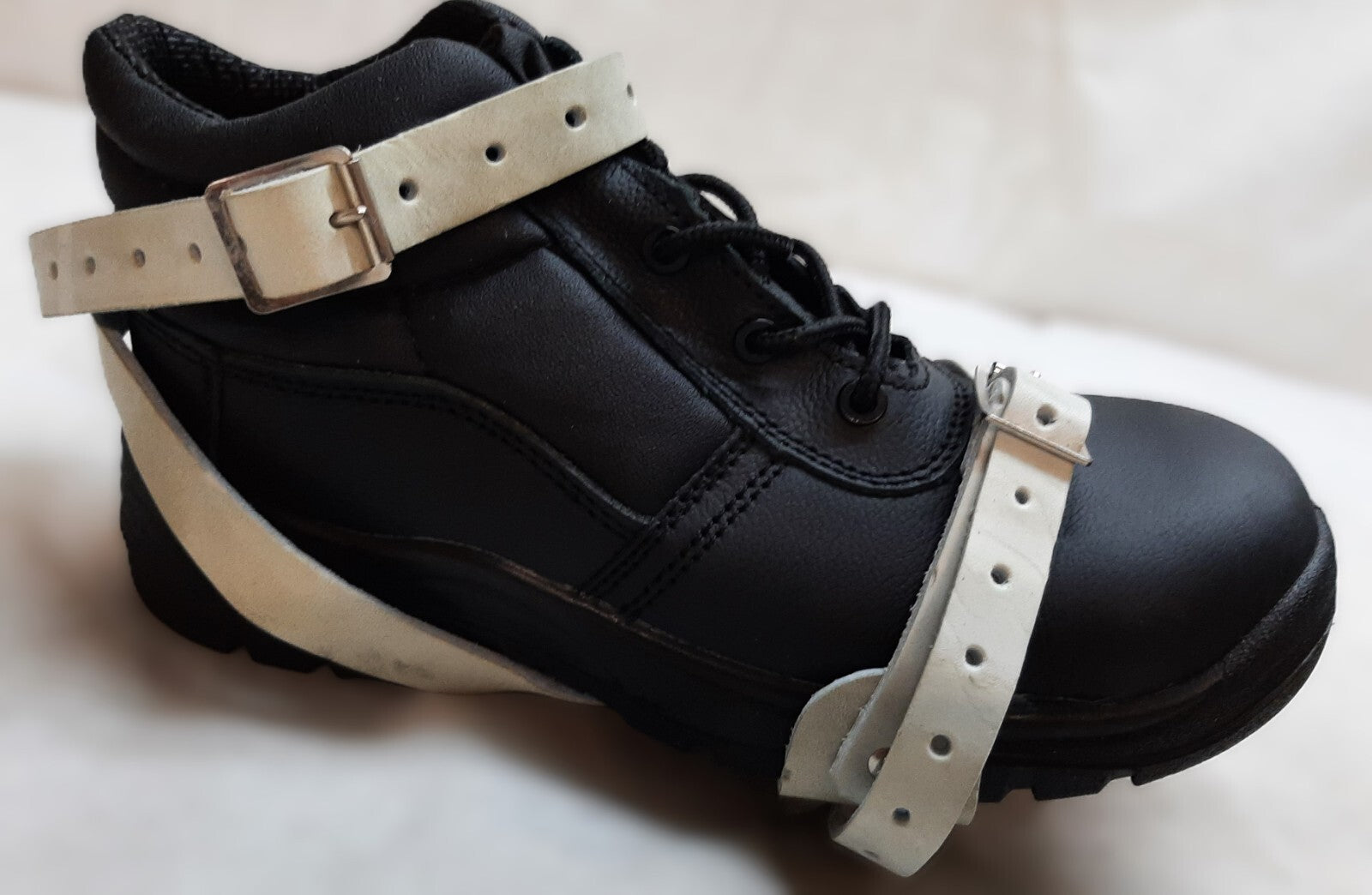 Crampon Boot Spikes British Tri Service Chrome Leather Straps One Size