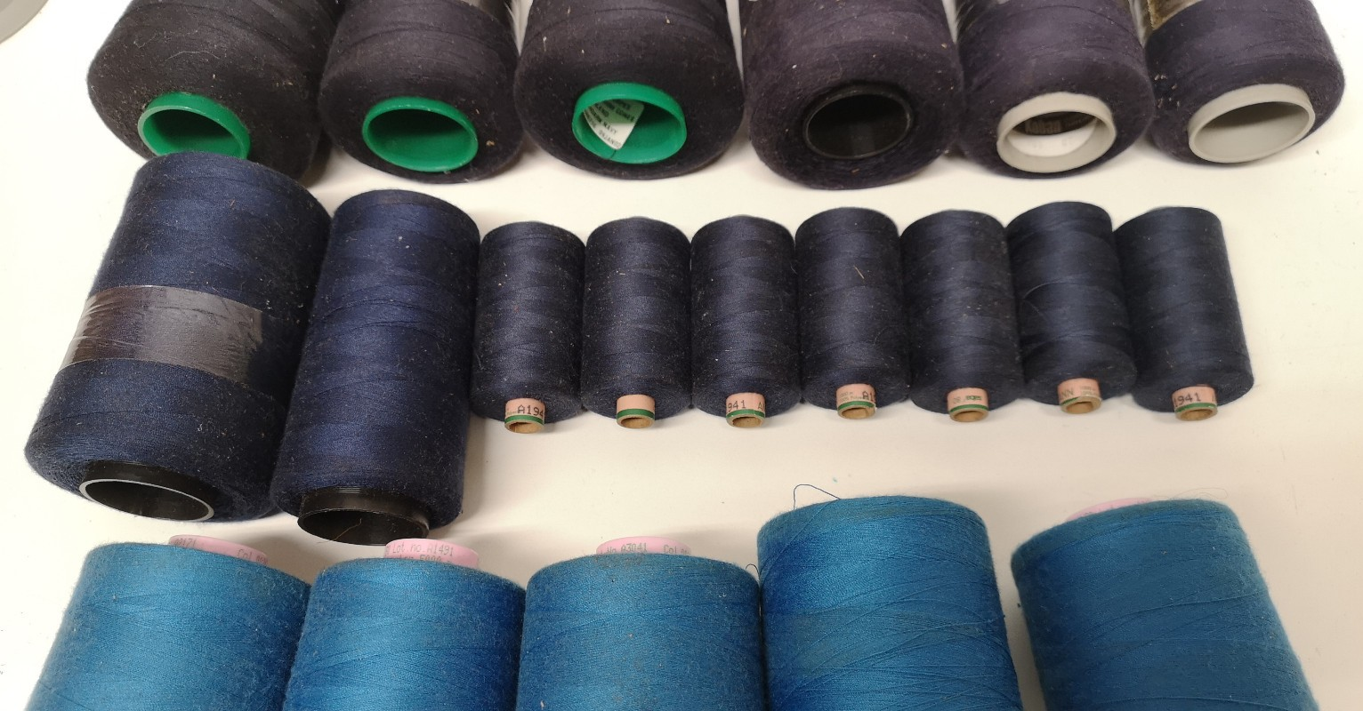Polyester Corespun Thread Blue / Navy Colour Shades Various Brands