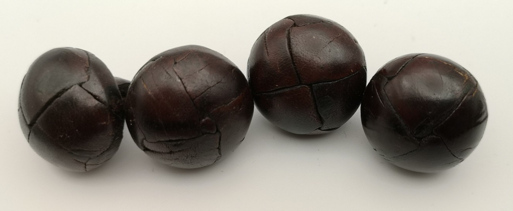 Royal Scots Leather Buttons Offc. Dark Brown Half Ball Dome 34L x4