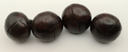 Royal Scots Leather Buttons Offc. Dark Brown Half Ball Dome 34L x4