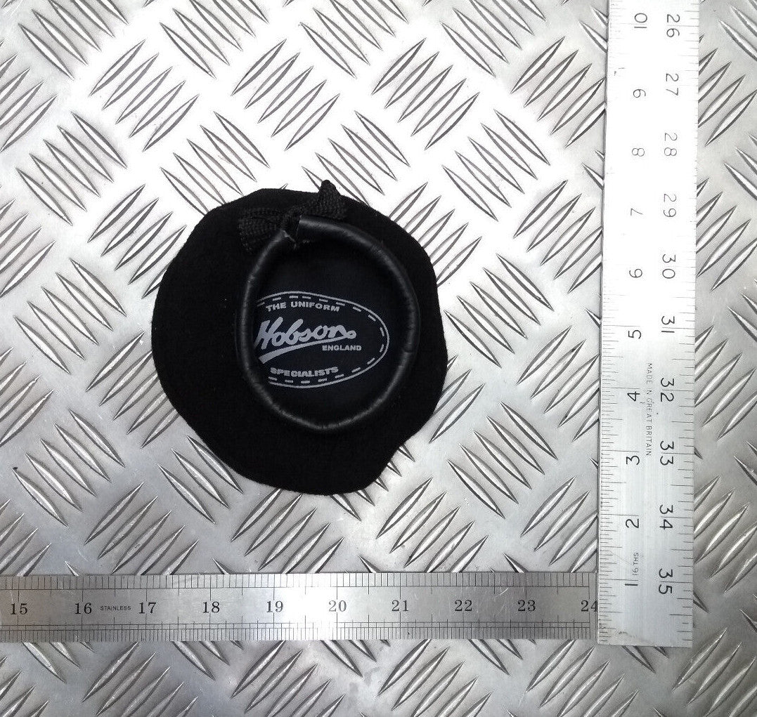 Miniature Genuine Hobson London Black Wool Bonnet Beret
