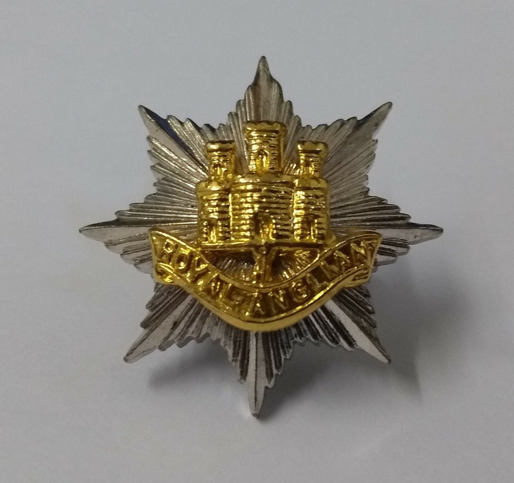 Vintage Royal ANGLIAN Regimental Genuine Badge British Army Issue Old Pattern