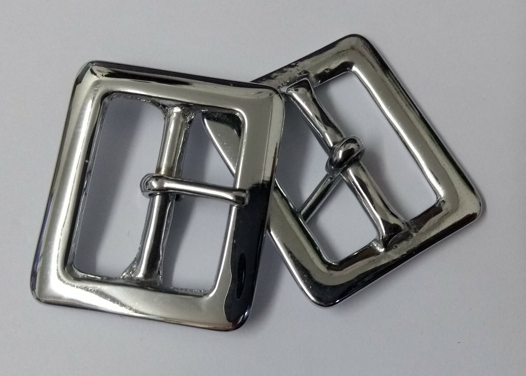 Genuine British Issue 1" Chrome Plated Single Prong Buckles X2 STD46