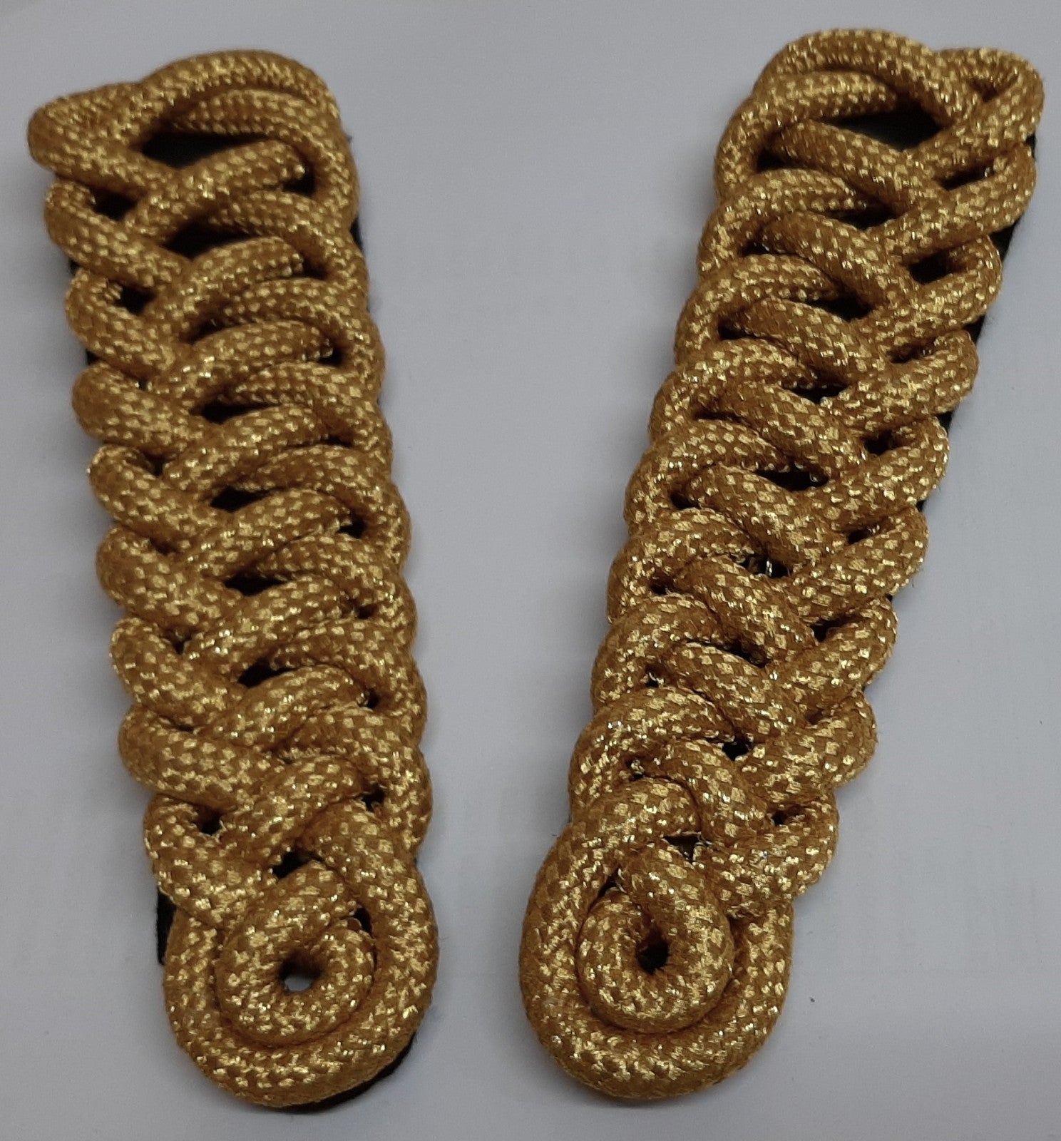 Gold Shoulder Cord Dragoon GDS Pattern With Black Strap / Backing British Made