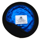 Navy Blue Beret Goldings Army Pattern Wool / Silky Lining & Petersham Trim 61cm.