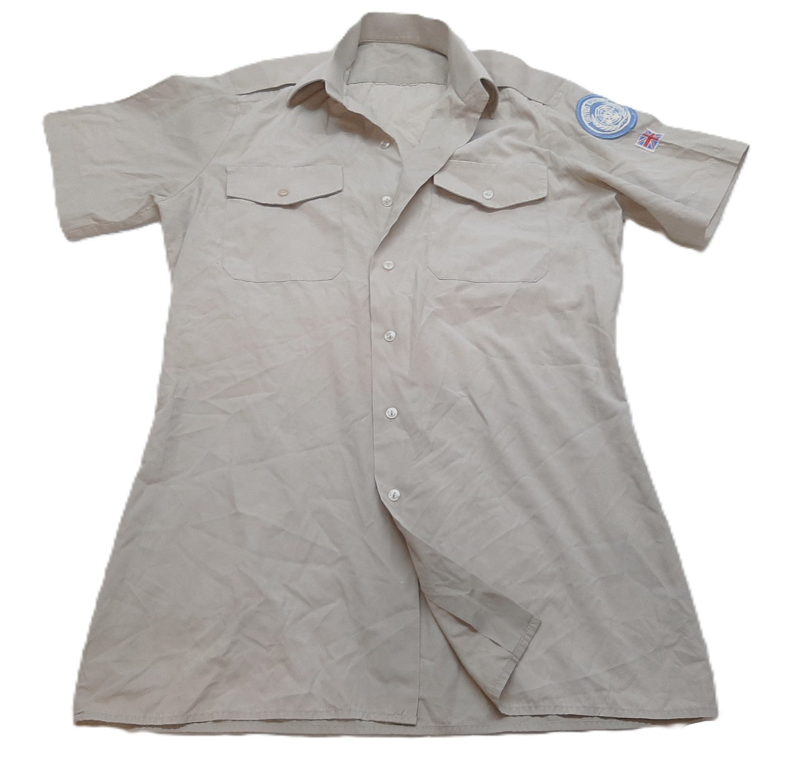 British Stone Shirt Short Sleeve Old Pattern With UK Nations Badge