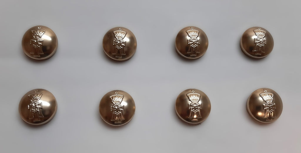 Yorkshire Regimental Buttons X8 Small Size 22L Dress British Army Insignia