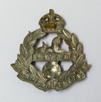 Vintage Kings Crown British Army East Lancashire Regiment Insignia Metal Badge