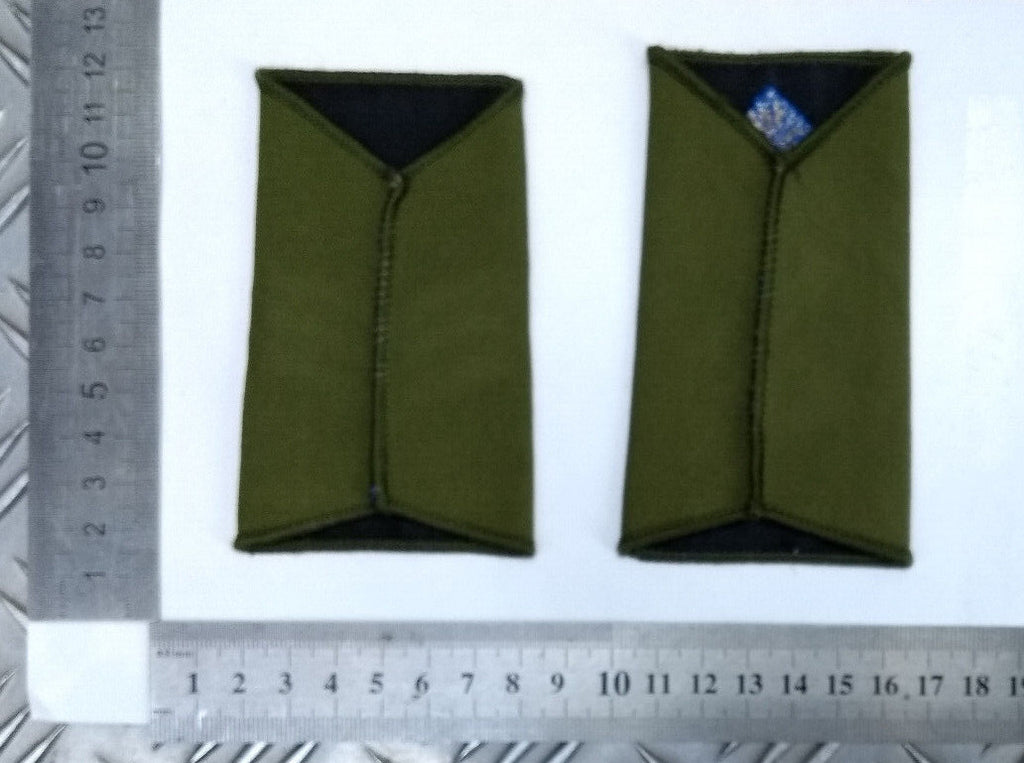 Royal Signals Green & Blue Rank Slides / Epaulettes