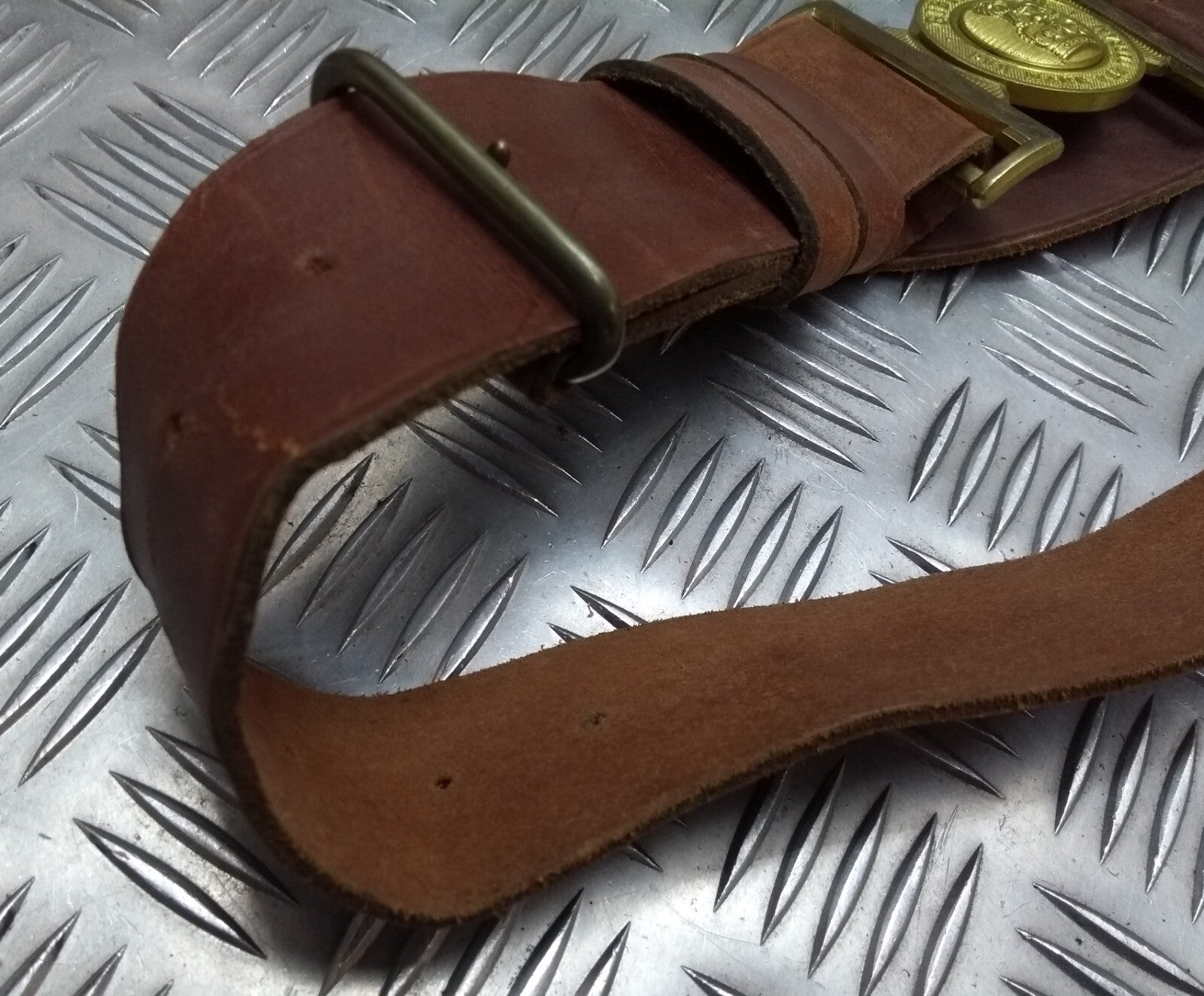 Vintage RM Brown Belt Unpolished No2 British Navy