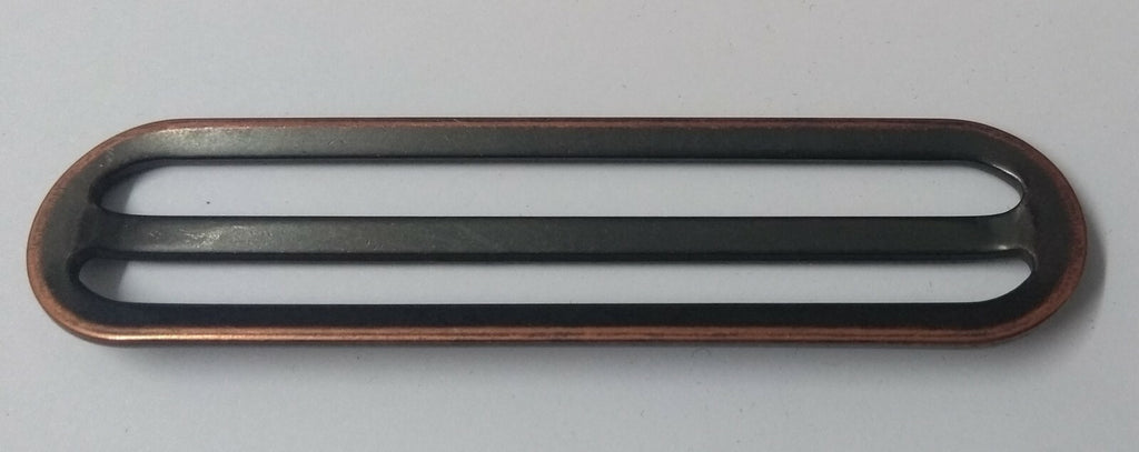 3" Bronzed Parade Belt Slider / Keeper Adjuster Quality Metal Construction