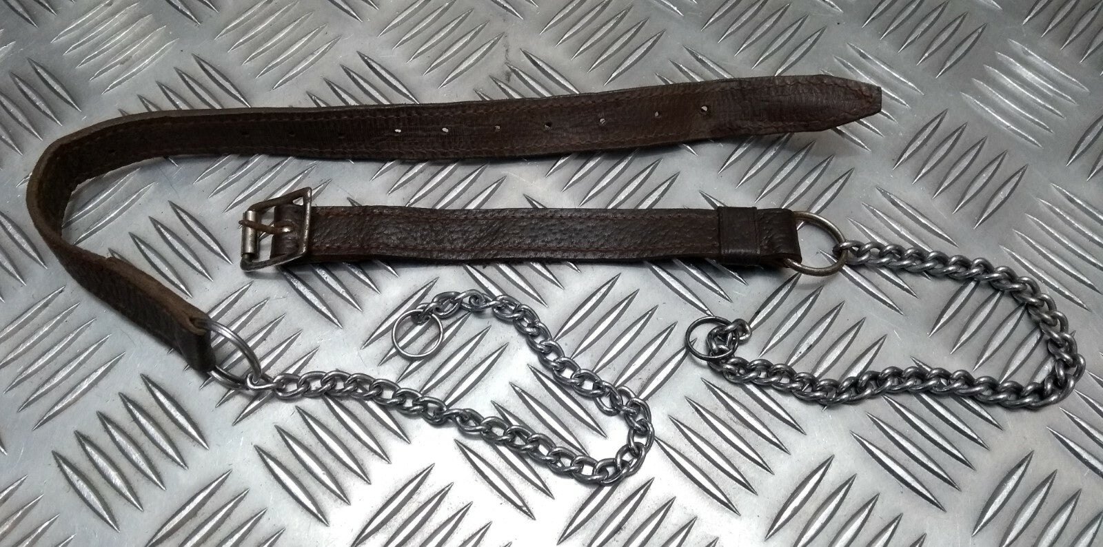 Vintage Sporran Strap Leather With Chains World War Two Pattern Unissued NOS L