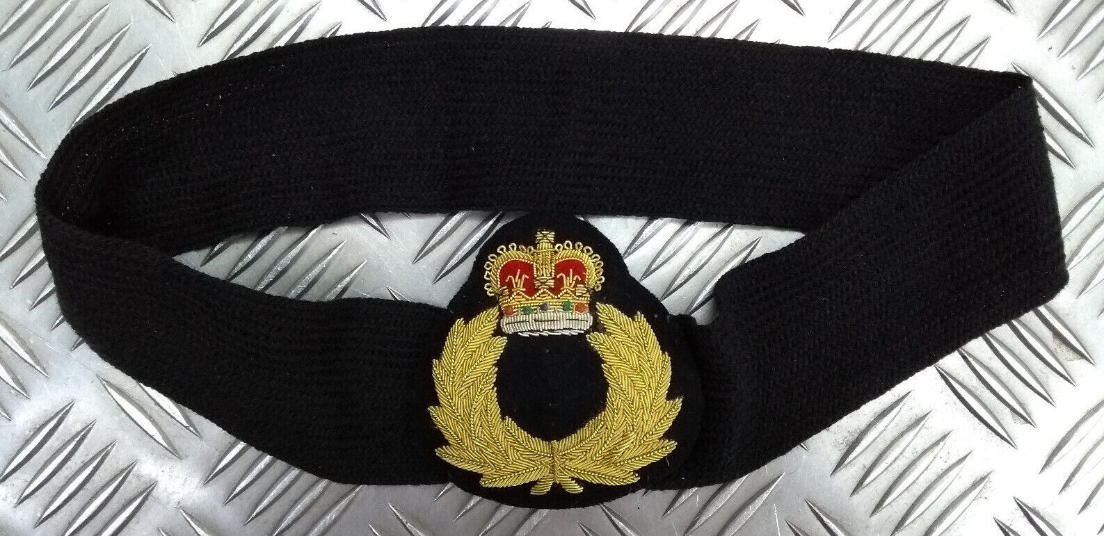 Dress Hat Badge Patch & Band Queen's Crown & Laurel Wreath Braided Insignia